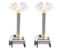 zhenmaster Can-on à Confettis Professionnel - Pack de 2 - Télécommande Sans Fil, Lanceur Puissant 150W, Angle Réglable, Base Autoportante - Pour Mariage, Fête, Concert Événements Scéniques Ultimes
