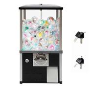 zhenmaster Distributeur Automatique De Bonbons Et Capsules, Machine Gashapon Grande Capacité, Rotation 360°, Serrure De Sécurité, Idéal pour Centres Commerciaux, Parcs Et Supermarchés(Black)