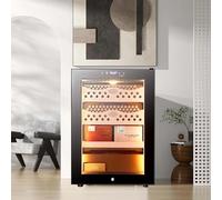 zhenmaster Humidor Électrique Professionnel 50l, Stockage 200-300 Cigares, Contrôle Intelligent Température Humidité, Réfrigération Double Cœur, Étagères Cèdre, Cadeau Élégant(Cigarcabinet)