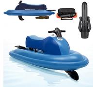 zhenmaster Jet Ski à Propulsion Aquatique, Bateau Gonflable Double Ailerons Amélioré avec Contrôle 10 Vitesses, Propulseur Haute Vitesse 500W, Pagaie Aluminium et Kit Réparation, Charge 200kg