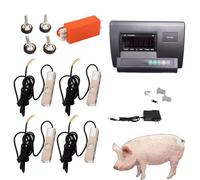 zhenmaster Kit complet de capteurs de poids 2T avec indicateur LED - Acier inoxydable, classe C3, IP68 - Idéal pour balance de bétail, pesée industrielle, agriculture, exploitation bovine
