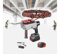 zhenmaster Machine à Tirer Les Fils muraux 21V avec Moteur brushless | Batterie Longue durée 25Ah/37.5Ah | Utilisation Facile avec arrêt Auto et tête à Ressort Flexible(25000mah,30m-Line)