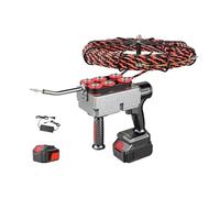 zhenmaster Machine de tirage de câble automatique électrique | Enfile-fil mural sans fil 21V pour électricien | Moteur brushless puissant + 6 roues antidérapantes + Batterie lithium(37500mah,15m-line)