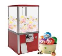 zhenmaster Machine Gashapon Grande Capacité, Distributeur De Capsules Jouets Et Bonbons, Rotation 360°, sans Électricité, Parfait pour Centres Commerciaux, Parcs, Boutiques Et Arcades(Red)