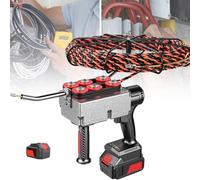 zhenmaster Outil Automatique de Filetage électrique 21V | Idéal pour Les travaux de rénovation, d’électricité et de plomberie | Câble 15 ou 30M, arrêt Intelligent(25000mah,30m-Line)