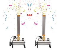 zhenmaster Pack de 2 - Can-on à Confettis Professionnel Télécommande Sans Fil Angle Réglable et Base Autoportante Pour Événements de Mariage, Fête, Concert - Ambiance Festive