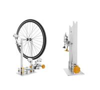 zhenmaster Réglage Professionnel De Roues De Vélo, Outil D’Alignement Réglable pour Hubs 55-200mm, avec 3 Jauges pour Corrections Latérale, Radiale Et du Rotor De Frein, Réparation De Jantes(Gold)