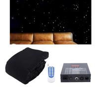 zhenmaster Rideau LED fond magique pour événement, mariage, scène - lumière blanche/bleue, velours ignifuge, contrôle DMX - ambiance lumineuse immersive(White,4x6m)