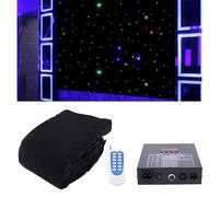 zhenmaster Rideau LED fond magique pour événement, mariage, scène - lumière blanche/bleue, velours ignifuge, contrôle DMX - ambiance lumineuse immersive(Multicolor,3x4m)
