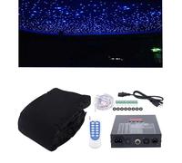 zhenmaster Rideau LED fond magique pour événement, mariage, scène - lumière blanche/bleue, velours ignifuge, contrôle DMX - ambiance lumineuse immersive(Blue+White,4x4m)