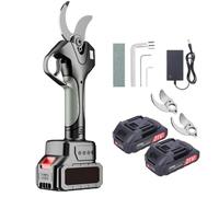 zhenmaster Sécateur Électrique SK5 Professionnel - Outil de Coupe Sans Fil pour Jardinier, Agriculteur - 2 Batteries 21V, Manche Télescopique, Moteur 980W, Écran LCD(Withoutpole)