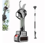 zhenmaster Sécateur Électrique SK5 Professionnel - Outil de Coupe Sans Fil pour Jardinier, Agriculteur - 2 Batteries 21V, Manche Télescopique, Moteur 980W, Écran LCD(Withpole)
