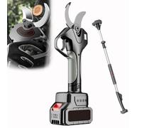 zhenmaster Sécateur Sans Fil Professionnel SK5 - Taille Branches jusqu’à 78mm - Pour Verger, Jardin, Vigne - Extension 2.1m, Affichage LCD, Double Batterie, Kit Complet(Withpole)