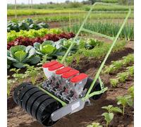 zhenmaster Semoir Manuel pour légumes à Rangs réglables. Espacement Personnalisable pour Le maïs, Le soja et Les Petites graines. Parfait pour Les terrasses et Les terrains en Pente.(5row)