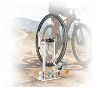 zhenmaster Support De Réglage De Roues avec Support À Roulements Et 3 Jauges, Outil De Réparation Professionnel en Alliage D’Aluminium pour Jantes 16-29”, Pliable, Compatible A-XE Traversant(Gold)