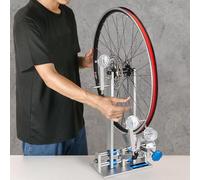 zhenmaster Support De Voilage pour Vélo, Largeur De Moyeu Réglable De 55 À 200 Mm, Clé À Rayons Multi-Tailles pour Nipples 10-15G, Support D’Entretien Portable pour VTT Et Vélo De Route(Blue)