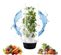 zhenmaster Système de Culture Vertical avec Pompe à Eau & éclairage LED - Jardinage hydroponique Intelligent sans Sol - pour Fruits, Herbes, laitue - Jusqu’à 36 Plantes(36Holes+LED)