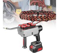 zhenmaster Tire-Fil Automatique sans Fil pour Murs | Compatible 12 Coudes à 90° | Contrôle de Vitesse en continu + arrêt Intelligent | Câble Acier plastifié 15/30m(25000mah,15m-Line)