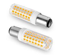 ZHENMING B15D LED Dimmbar 6W Ersatz 40W 50W 60W B15D Halogenlampe, Kein Flackern, 230V, 630 Lumen, Warmweiß 3000K, 360°Abstrahlwinkel, 2er Pack