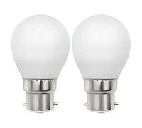 ZHENMING Lot de 2 Ampoules LED B22 à Intensité Variable Blanc Chaud 3000K 5W Remplace la Forme de Balle de Golf G45 40W 50W 230V B22D / BC Culot à Baïonnette Ampoules Halogène