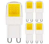 ZHENMING Lot de 5 Ampoules LED G9 Blanc Froid 2 W Équivalent 10W 15W 20W Ampoules Halogènes Courtes, 230V 6000K 200LM