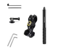 ZHENNB Caméra d'action pour vélo et moto - Support de guidon en aluminium pour vue à la troisième personne - Caméra de suivi de conduite de moto