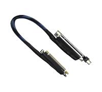 ZHENNB Cordon d'extension GPU compatible PCIe 5.0 à 270 degrés entrée gauche gauche sortie tressé blindé bande passante bidirectionnelle adaptateur graphique câble d'extension