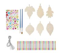ZHENNB Lot de 6/9/12 carillons pour enfants - Motif feuilles d'automne - Pour peinture et coloriage - Décoration