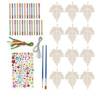 ZHENNB Lot de 6/9/12 carillons pour enfants - Motif feuilles d'automne - Pour peinture et coloriage - Décoration
