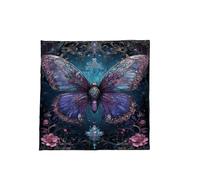 ZHENNB Nappe d'astrologie papillon et fleur - Nappe de divination - Nappe d'autels - Accessoire de jeu de société - Tarots - Tissu de carte