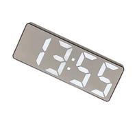 ZHENNB Réveil numérique avec lecture de la température, affichage LED lumineux, opérations silencieuses, format 12/24 heures, fonction répétition, horloge de bureau silencieuse