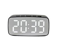 ZHENNB Réveil numérique avec lecture de la température, affichage LED lumineux, opérations silencieuses, format 12/24 heures, fonction répétition, horloge de bureau silencieuse
