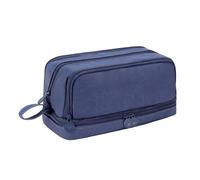 ZHENNB Trousse à crayons double couche, couleur unie, grande capacité, organiseur double couche, pochette esthétique, couleur unie, bleu marine