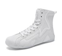 ZHENSI Chaussures Boxe Hommes Chaussures Lutte Jeunes avec Maintien De La Cheville Semelle Antidérapante Chaussures Montantes pour Squats Fitness Cross-Training