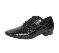 ZHENSI Chaussures Danse Latine Hommes Chaussures Salon Oxford Cuir À Lacets | Talon Bas Semelle Caoutchouc Motif Imprimé Entraînement Et Spectacle Pour Soirées Swing Tango Salsa Danse De Caractère