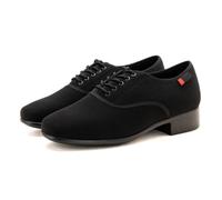 ZHENSI Chaussures Danse Latine Hommes Toile Semelle Caoutchouc pour Salon | Talon Bas Antidérapant Respirant Confortable Pour La Salsa, Le Tango Et Les Soirées Dansantes