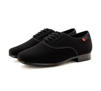 ZHENSI Chaussures Danse Latine Hommes Toile Semelle Caoutchouc pour Salon | Talon Bas Antidérapant Respirant Confortable Pour La Salsa, Le Tango Et Les Soirées Dansantes