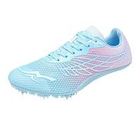 ZHENSI Chaussures D'athlétisme Hommes Et Femmes Chaussures De Sprint Respirantes pour La Course À Pied Le Saut,Rose,39 EU