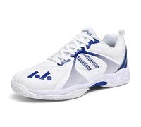 ZHENSI Chaussures De Badminton Femmes, Chaussures De Volley-Ball Et De Squash Chaussures De Terrain D'intérieur Et D'extérieur Légères Et Antidérapantes,Bleu,40 EU