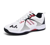 ZHENSI Chaussures De Badminton Femmes, Chaussures De Volley-Ball Et De Squash Chaussures De Terrain D'intérieur Et D'extérieur Légères Et Antidérapantes,Noir,38 EU