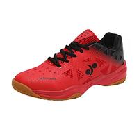 ZHENSI Chaussures De Badminton pour Hommes Étudiants Baskets D'extérieur Légères Respirantes Antidérapantes Volley-Ball Chaussures De Tennis,Rouge,44 EU