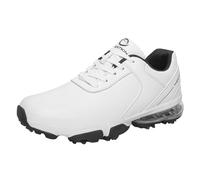 ZHENSI Chaussures De Golf Imperméables Hommes avec Baskets D'extérieur Confortables À Pointes Et Coussin d'air,Blanc,39 EU