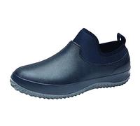 ZHENSI Chaussures De Pluie pour Hommes Chaussures De Chef À Enfiler EVA Imperméable Antidérapant Résistant À l'huile Restaurant Cuisine Chaussures De Travail,Bleu,42 EU