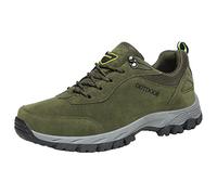 ZHENSI Chaussures De Randonnée pour Homme Taille Basse Baskets De Marche en Plein Air Antidérapantes Amortissement Voyage Sentier Trekking Chaussures,Vert,42 EU