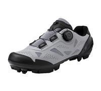 ZHENSI Chaussures De Vélo De Montagne Homme Chaussures De Vélo VTT Compatibles avec Le Système SPD pour L'intérieur Et L'extérieur avec Crampons SPD,Gris,45 EU