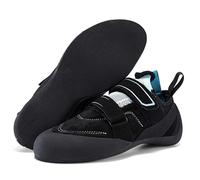 ZHENSI Chaussures d'escalade Hommes Chaussures de Bloc Professionnelles pour Enfants en Daim avec Double Sangle pour l'escalade Sportive en Salle Et en Extérieur,Noir,45 EU