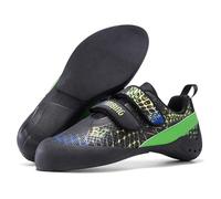 ZHENSI Chaussures d'escalade Hommes Enfants Modèle débutant pour l'escalade de Bloc en Intérieur Et en Extérieur Elles sont Dotées d'une Double Sangle Antidérapante,Vert,35 EU