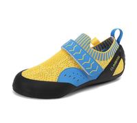 ZHENSI Chaussures d'escalade Légères Hommes Femmes Chaussures d'escalade en Salle pour Débutants Chaussures De Bloc en Maille Antidérapante,Jaune,43 EU