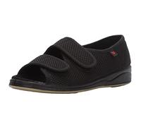 ZHENSI Pantoufles Extra Larges Femmes Diabétiques Chaussures pour Pieds Gonflés Sandales Plates Antidérapantes Réglables,Noir,38 EU