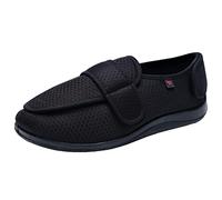 ZHENSI Pantoufles Réglables pour Hommes Pieds Gonflés Larges pour Diabétiques Chaussures Respirantes en Mousse À Mémoire De Forme Antidérapante,Black b,50 EU